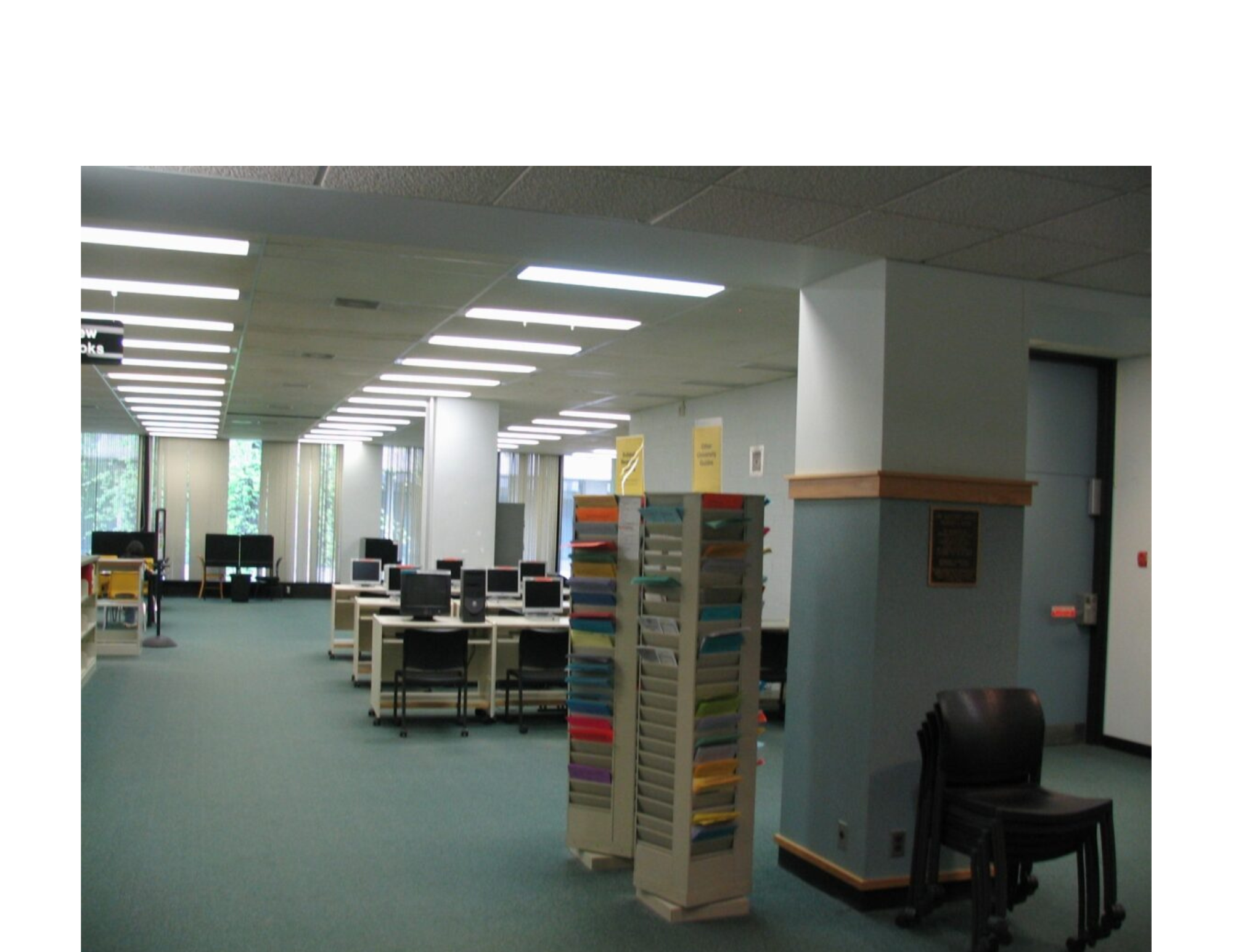 Print handouts and computers -old school and tech in 2000