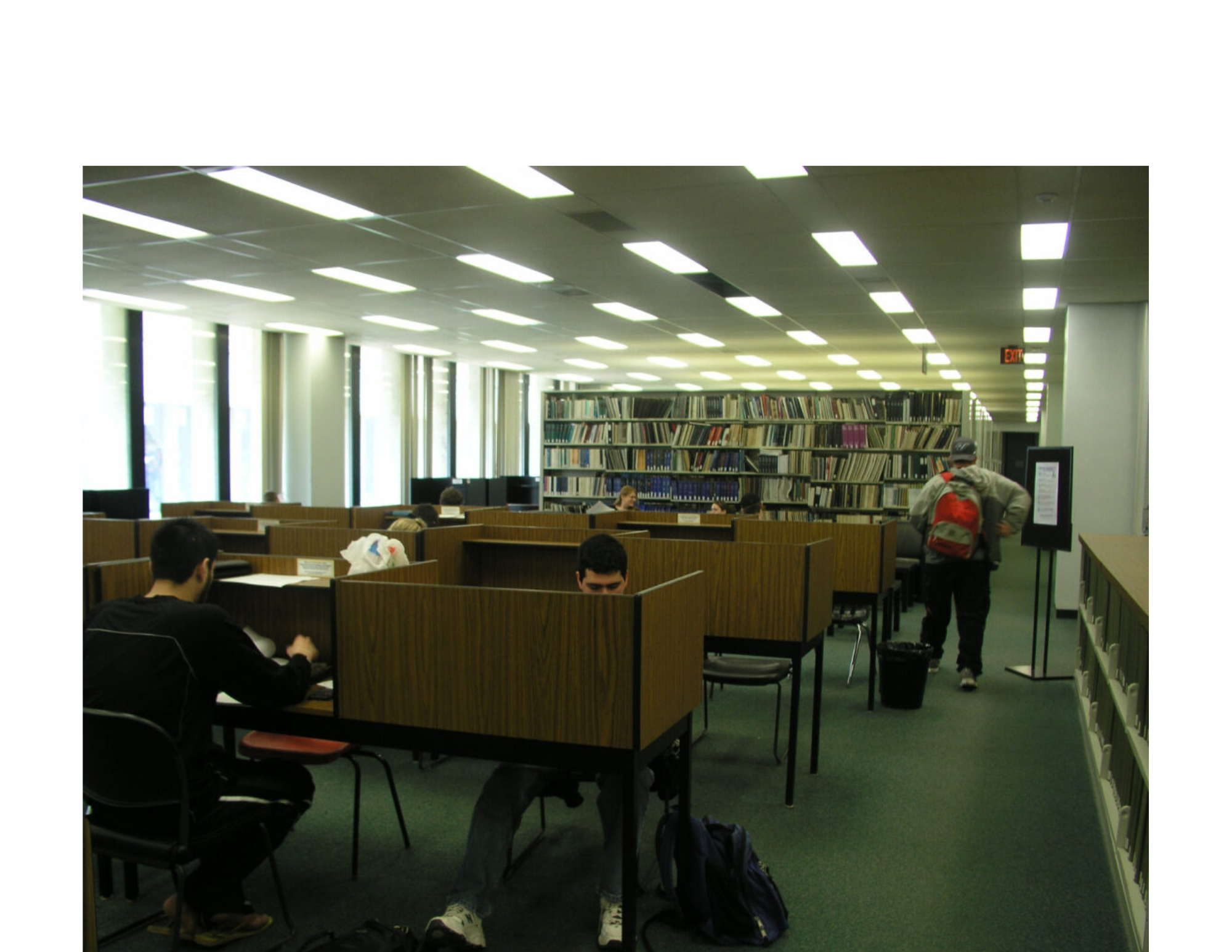 Single study desks in 2005