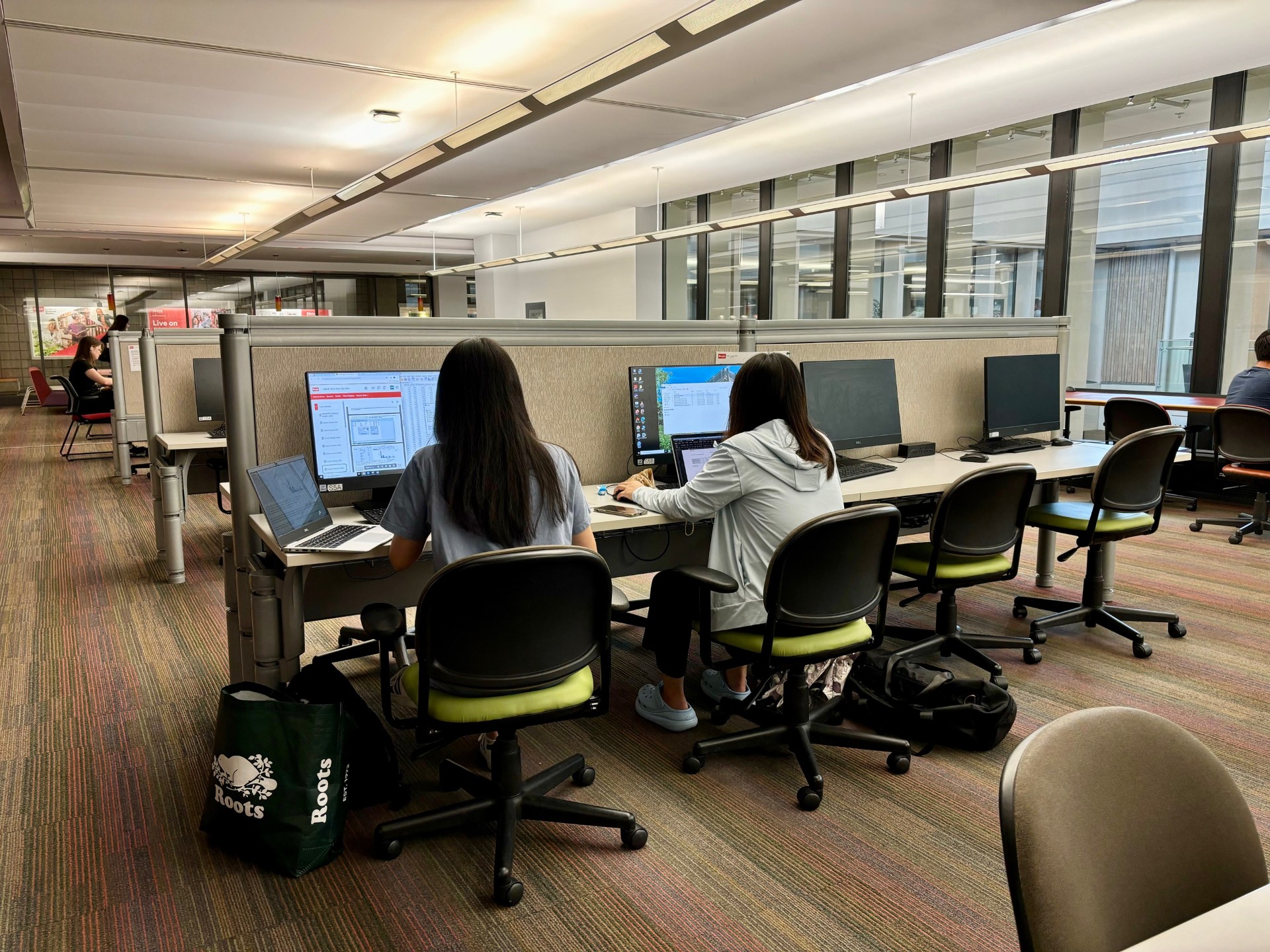 Students work on the main floor in 2024