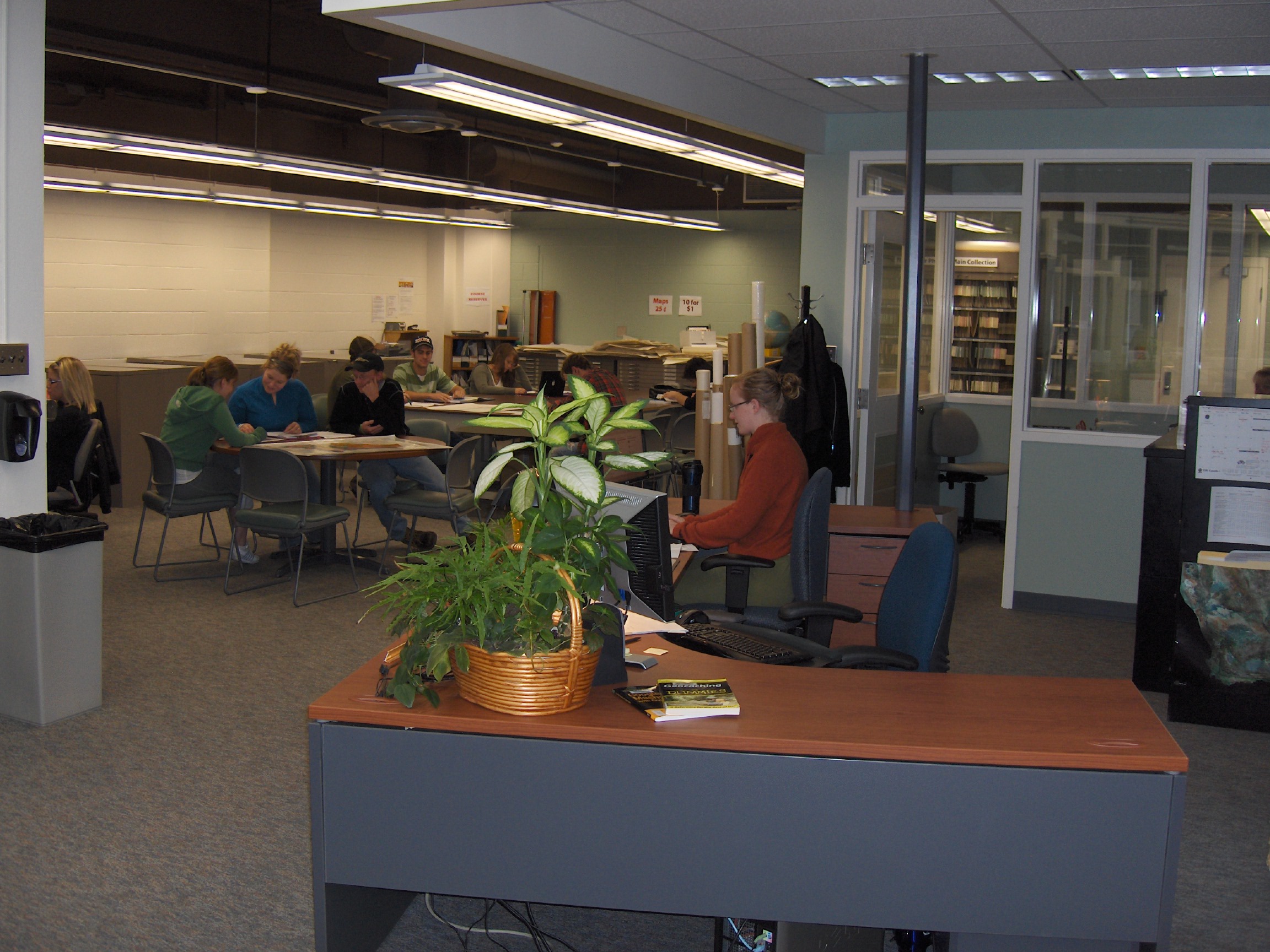 The newly renovated Map Library in 2008