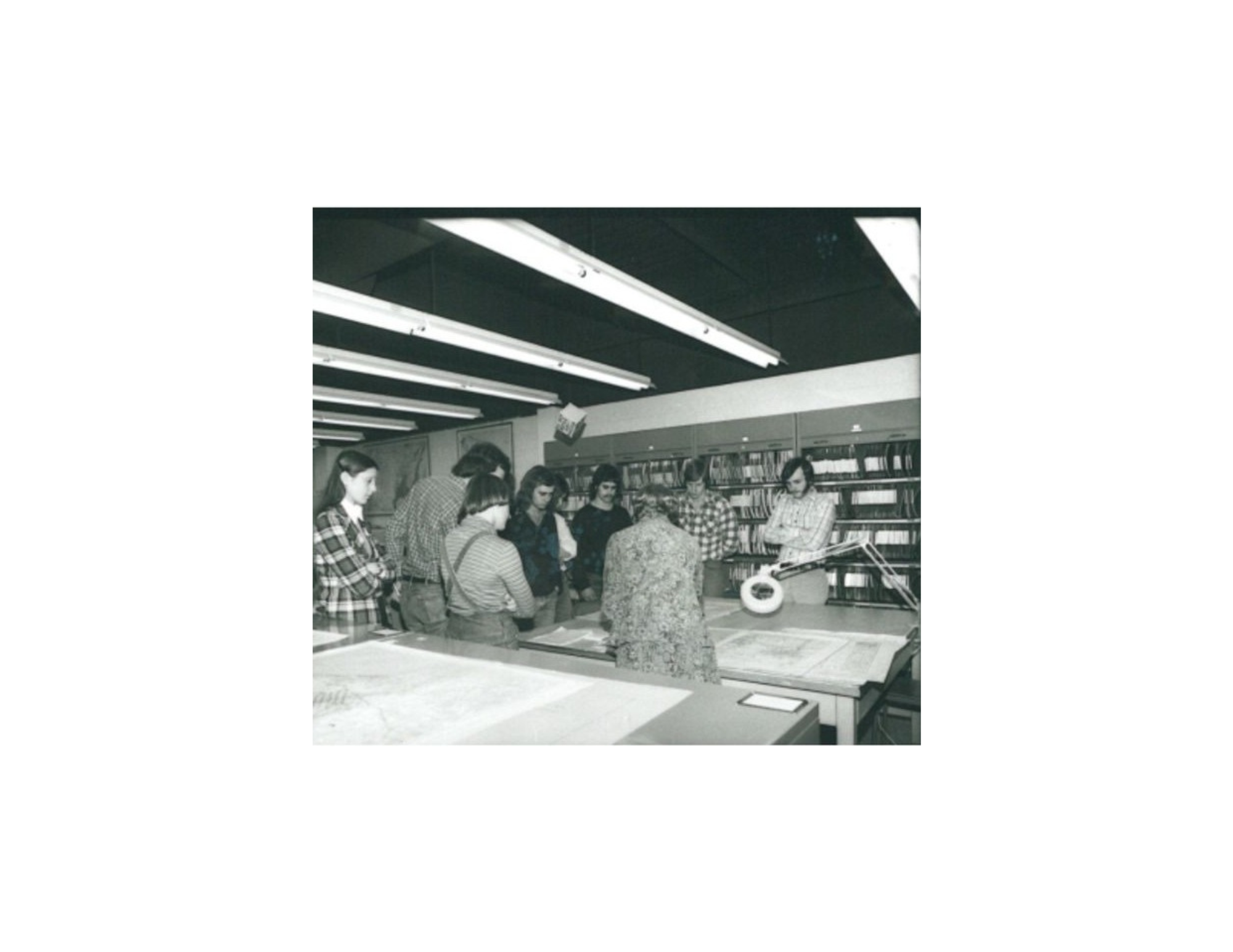 Reading maps in the Map Library 1977