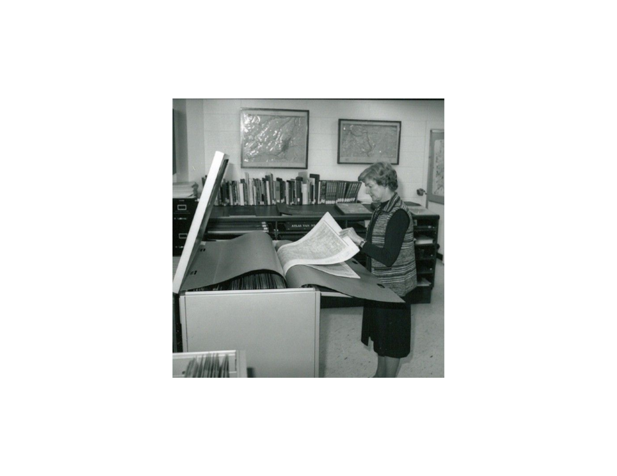 Map librarian in 1978