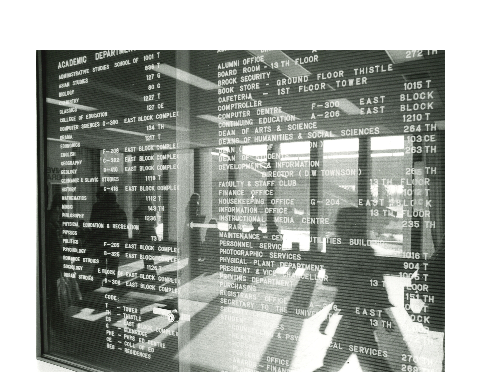 University directory in 1977